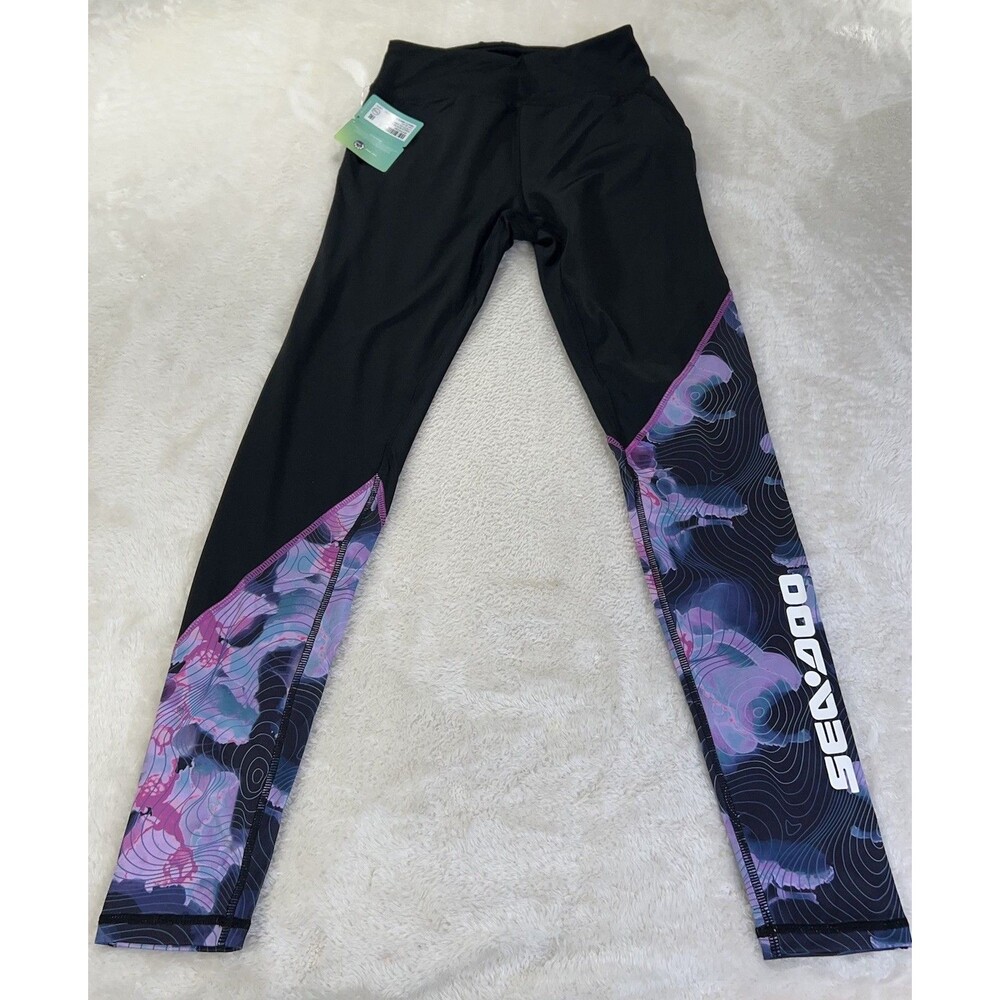 Sea Doo Women's Size XS UV +50 Protection Sport Leggings Black Quick Dry